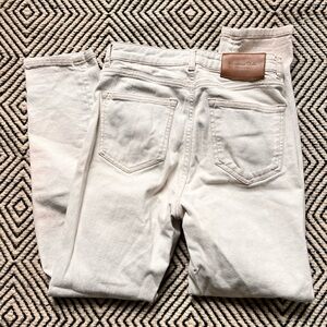Massimo Dutti High Rise Cream Jeans - Premium Denim
